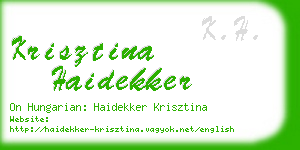 krisztina haidekker business card